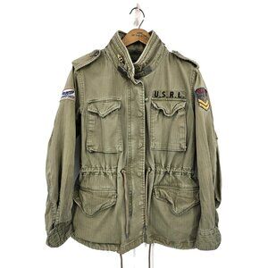 Polo Ralph Lauren USRL Military Field Jacket Womens S Green RLPC Hood